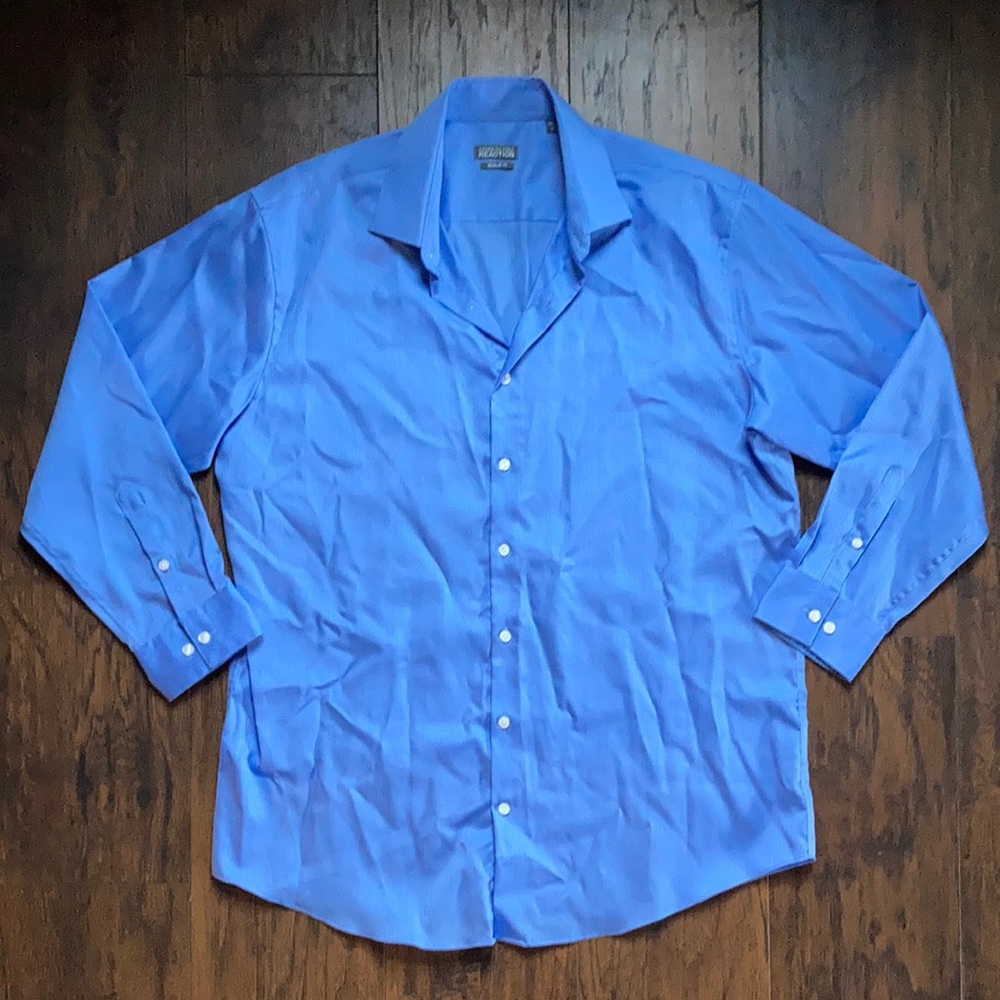 Kenneth Cole Blue Button Down Collared Shirt - image 1